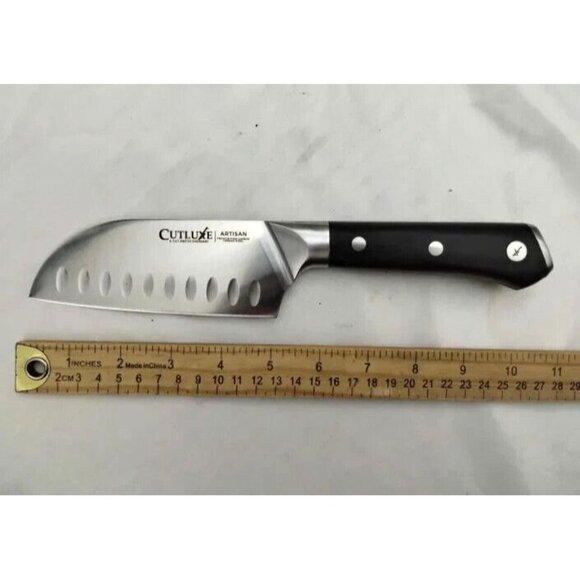 Cutluxe Artisan Santoku Knife 5" High Carbon Stainless Steel Chopping Vegetable - Picture 3 of 7